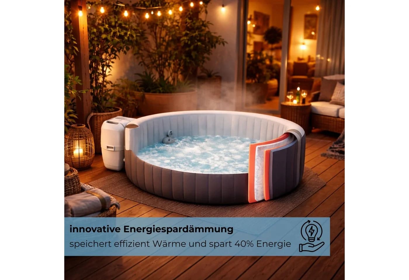 Bestway LAY-Z-SPA Miami AirJet Energiespar-Whirlpool Dunkelblau - Bild 5