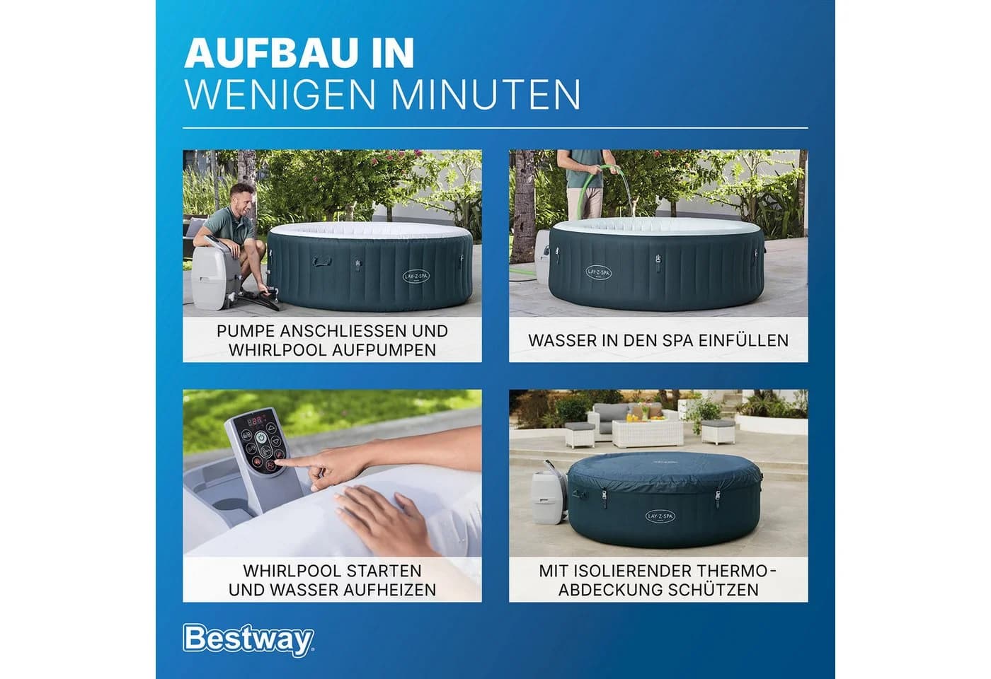 Bestway LAY-Z-SPA Miami AirJet Whirlpool für 6 Personen - Bild 4