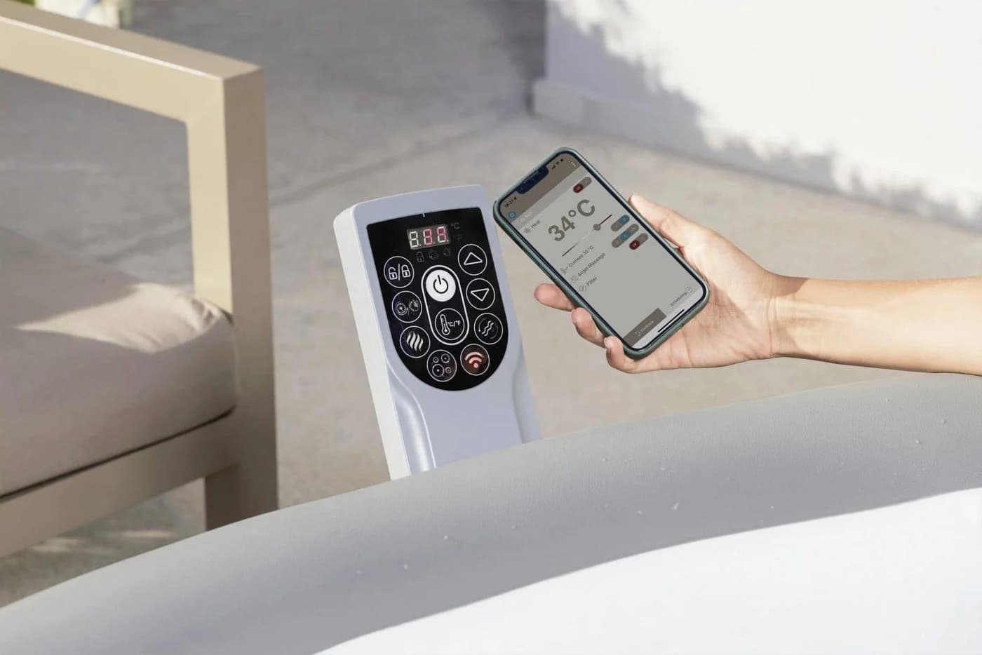 Bestway Lay-Z-Spa Hawaii AirJet Wifi Whirlpool Grau