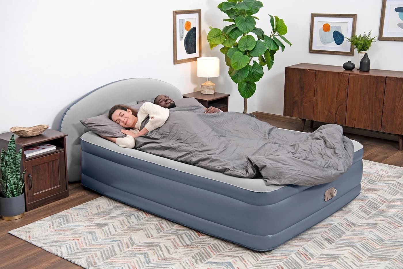 Bestway Luftbett TriTech mit Elektropumpe & Kopfteil Grau - Bild 5