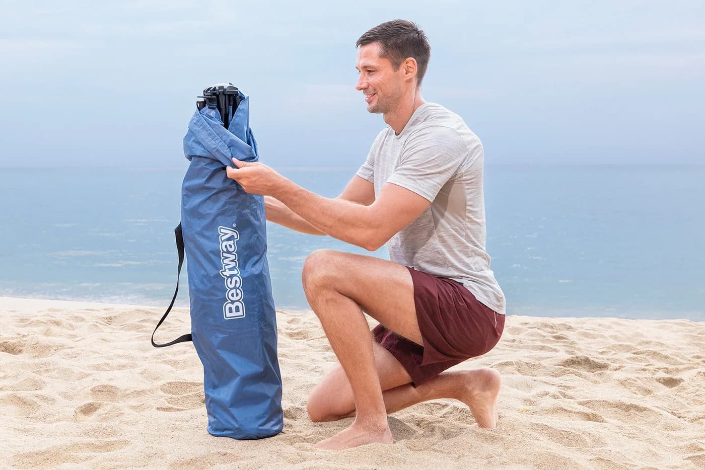 Bestway Strandmuschel Beach Dome™ mit SwiftClick™-System und UPF 80 Sonnenschutz