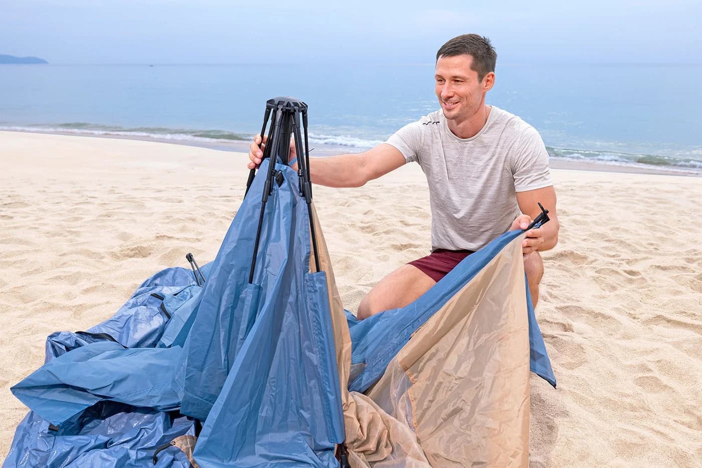 Bestway Strandmuschel Beach Dome™ mit SwiftClick™-System und UPF 80 Sonnenschutz - Bild 3