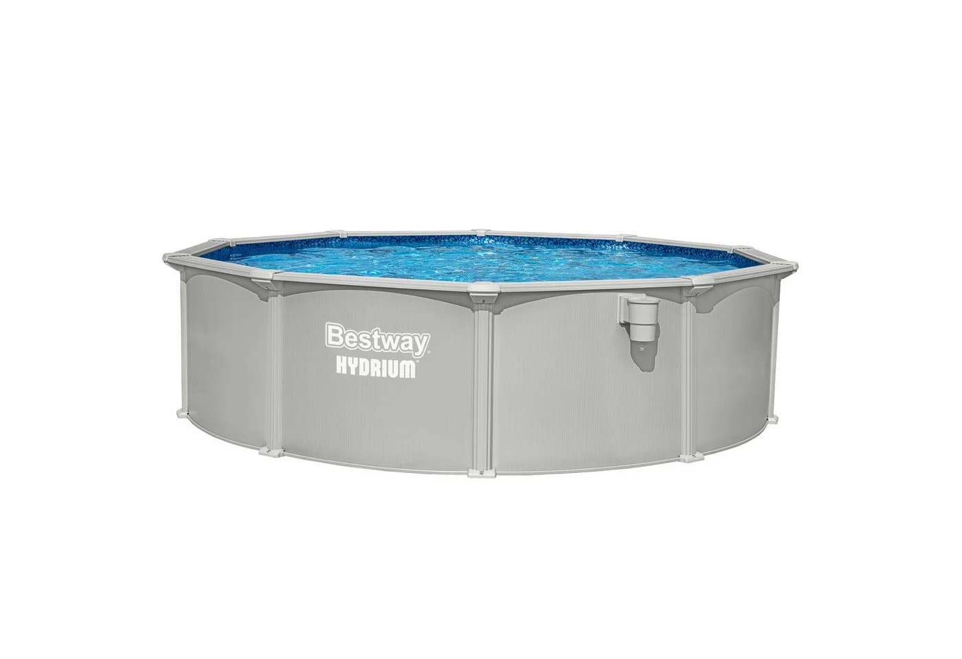 Bestway Hydrium Stahlwandpool Komplettset Ø 457 x 122 cm Grau