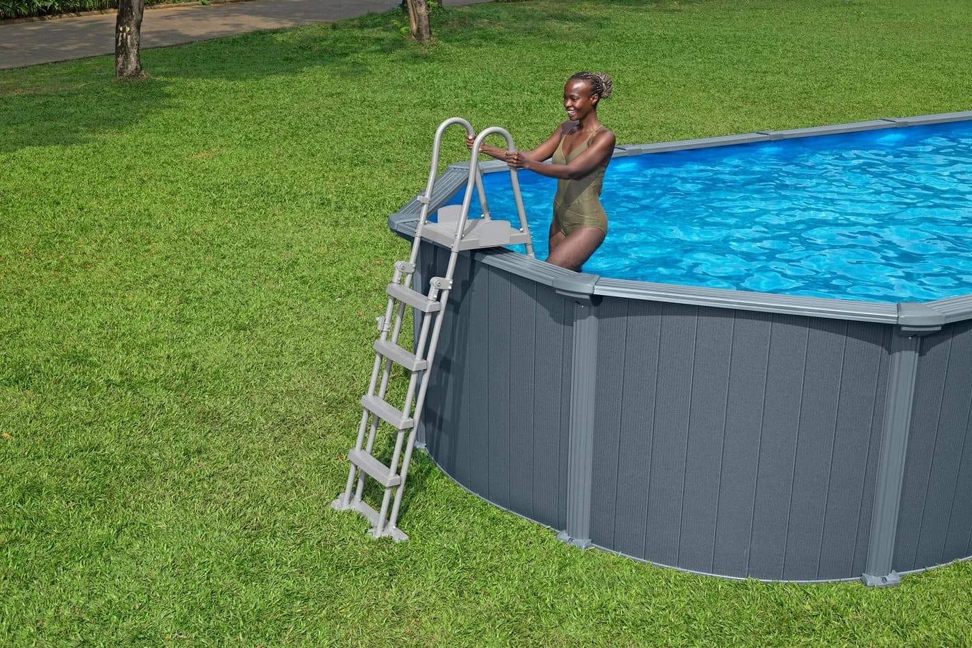 Bestway Hydrium Stahlwandpool Komplett-Set Grau - Bild 3