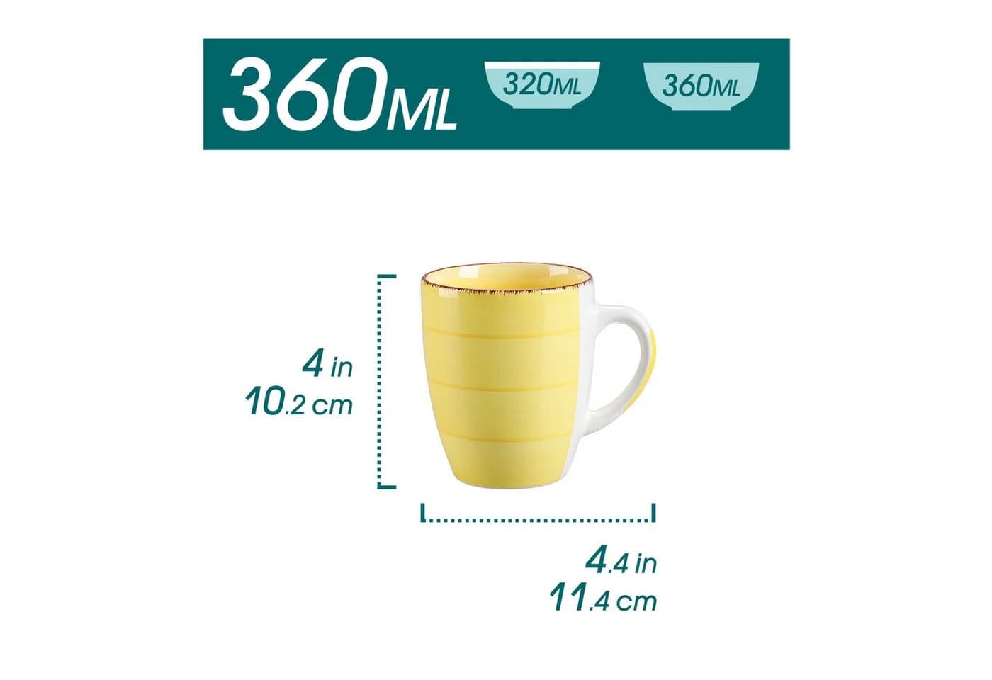 vancasso Tassen-Set 6-tlg. Bunt Steingut Becher