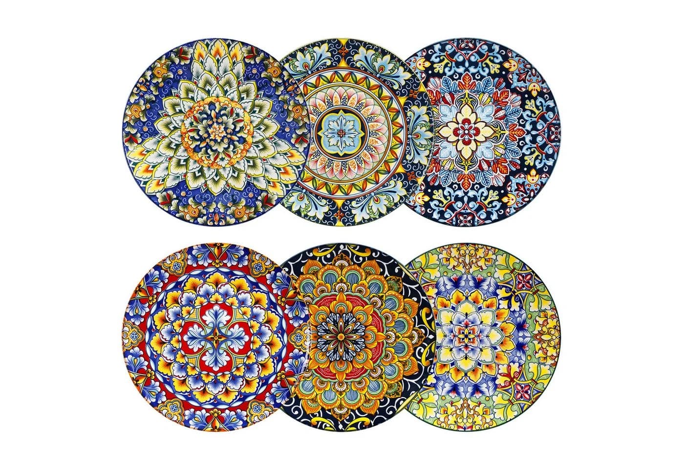 vancasso Dessertteller 6tlg Porzellan BOHO-Stil Bunt - Bild 2