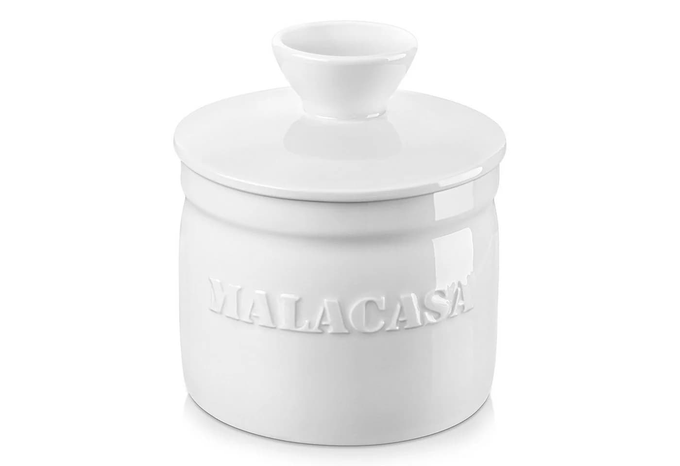 MALACASA Butterdose Weiß Porzellan Wasserversiegelung - Bild 2