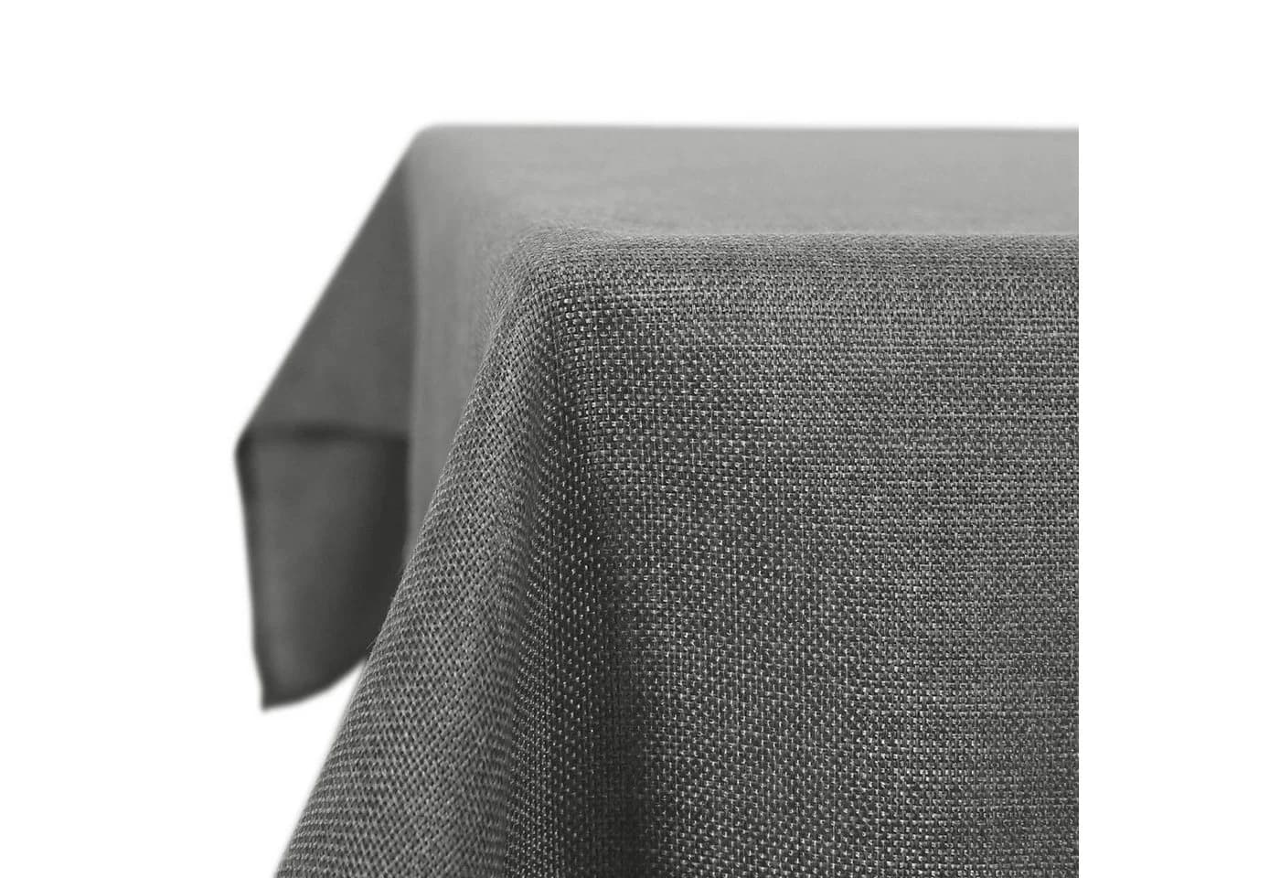 Deconovo Tischdecke Dunkelgrau Wasserabweisend Leinenoptik 1er Set