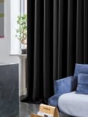 Deconovo Verdunkelungsvorhang Gardinen mit Ösen Blickdichte Vorhang Kälteschutz Schlafzimmer 2er Set, Blackout Curtain einfarbig Thermo Vorhang Verdunkelung Wärmeisolierend Bild 4