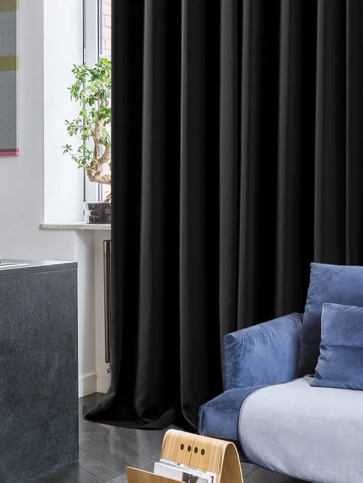 Deconovo Verdunkelungsvorhang Gardinen mit Ösen Blickdichte Vorhang Kälteschutz Schlafzimmer 2er Set, Blackout Curtain einfarbig Thermo Vorhang Verdunkelung Wärmeisolierend - Bild 4