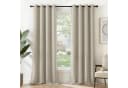 Deconovo Verdunkelungsvorhang 2er Set Beige Polyester mit Ösen Bild 2