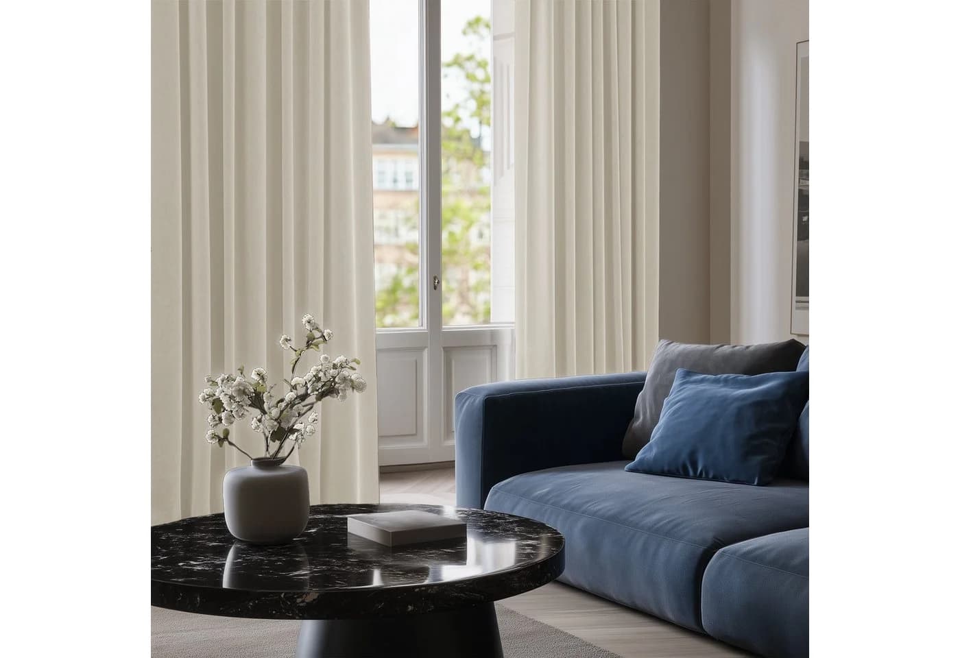 Deconovo Verdunkelungsvorhang 2er Set Beige Polyester mit Ösen - Bild 5