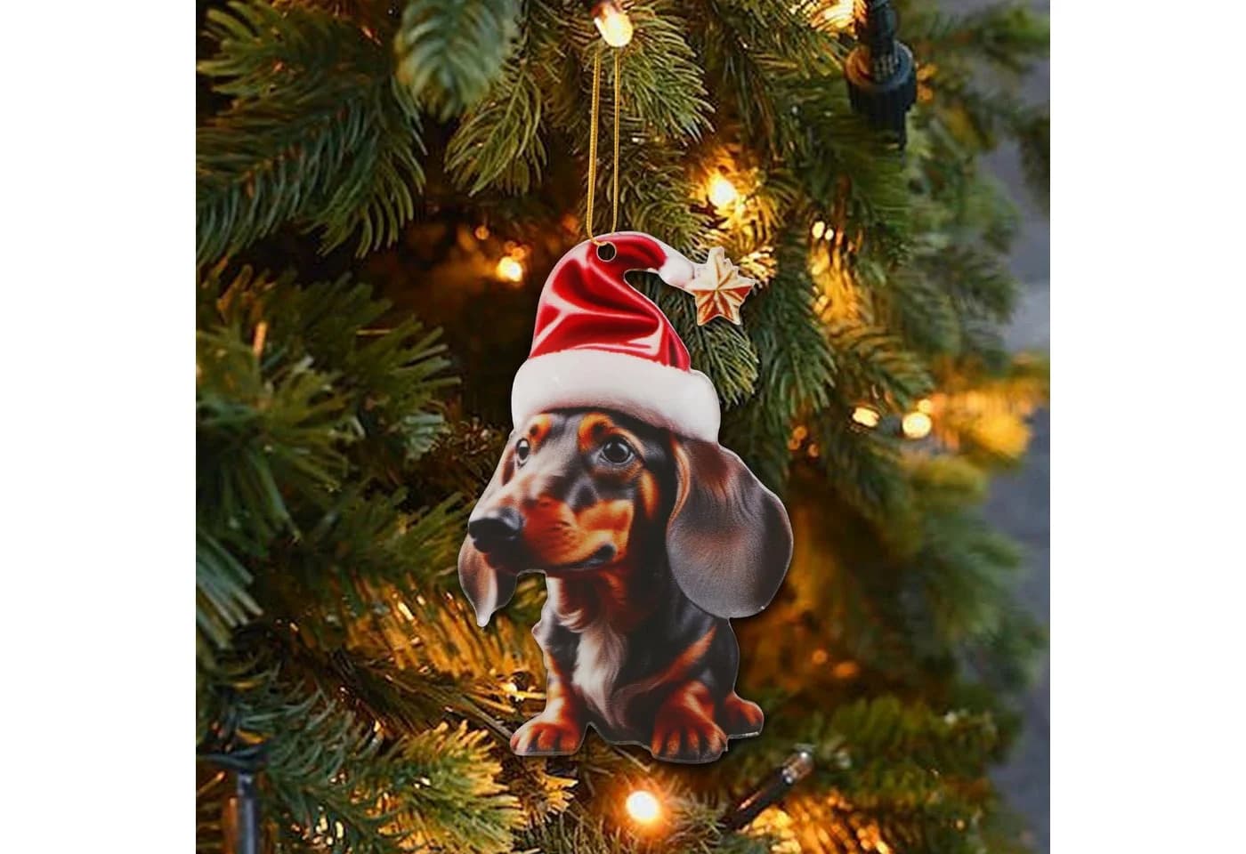 Bundviel Weihnachts-Hunde-Ornamente 7er-Set Dackel-Design - Bild 3