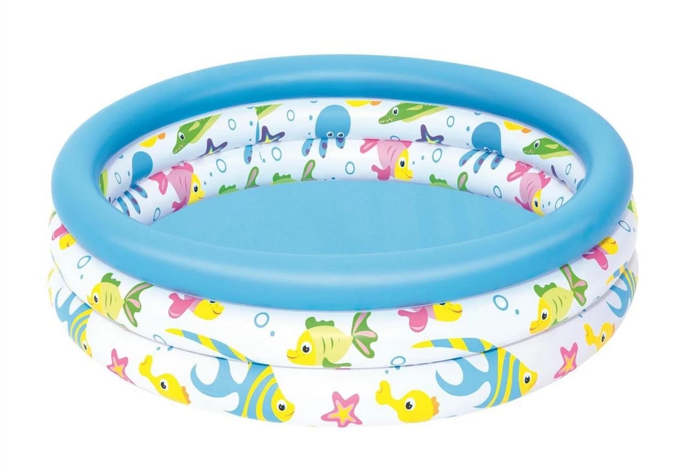 Bestway Planschbecken Coral Kids Weiß-Blau mit Unterwassermotiv