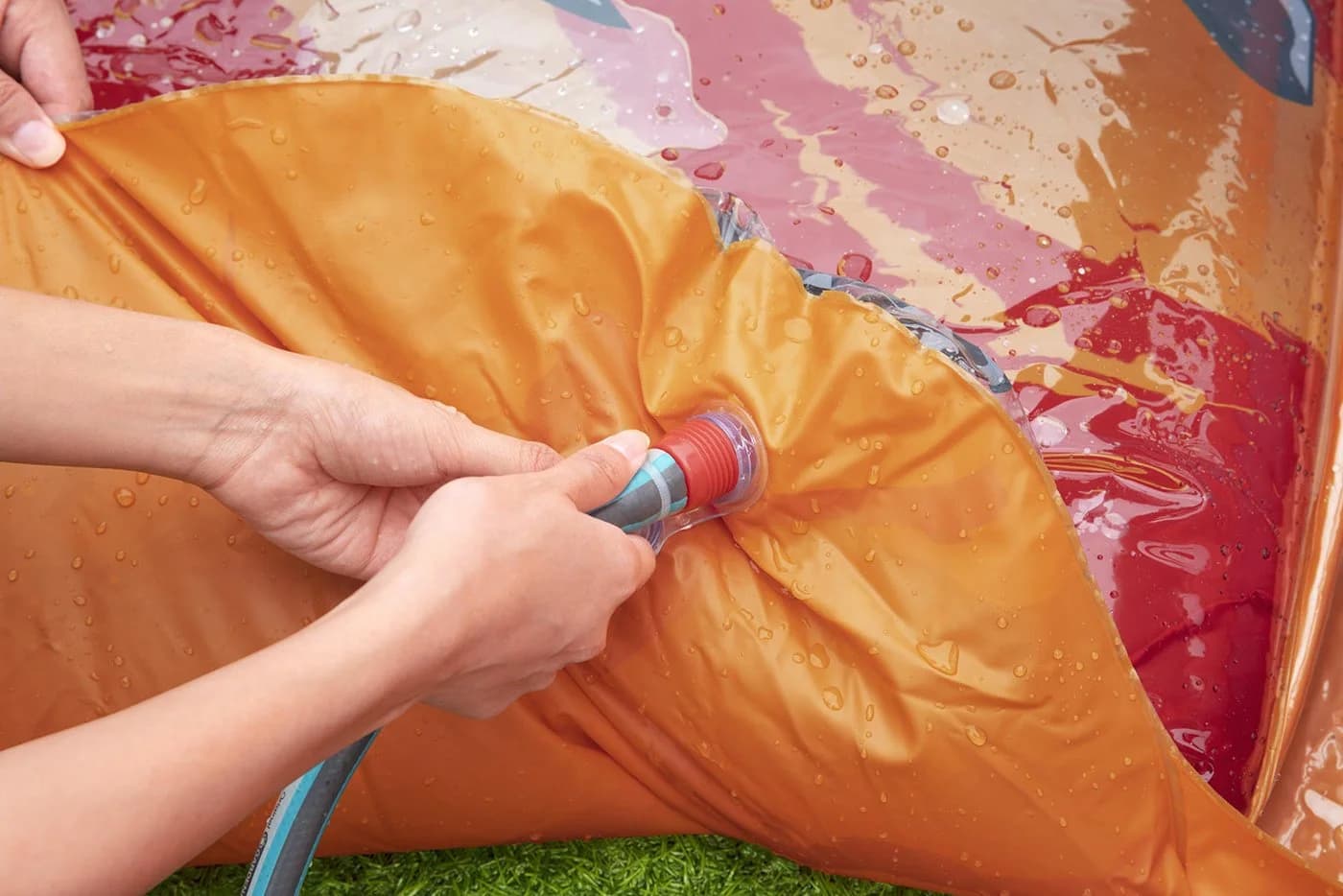 Bestway Planschbecken Lava Lagoon mit Sprinkler und Rutsche