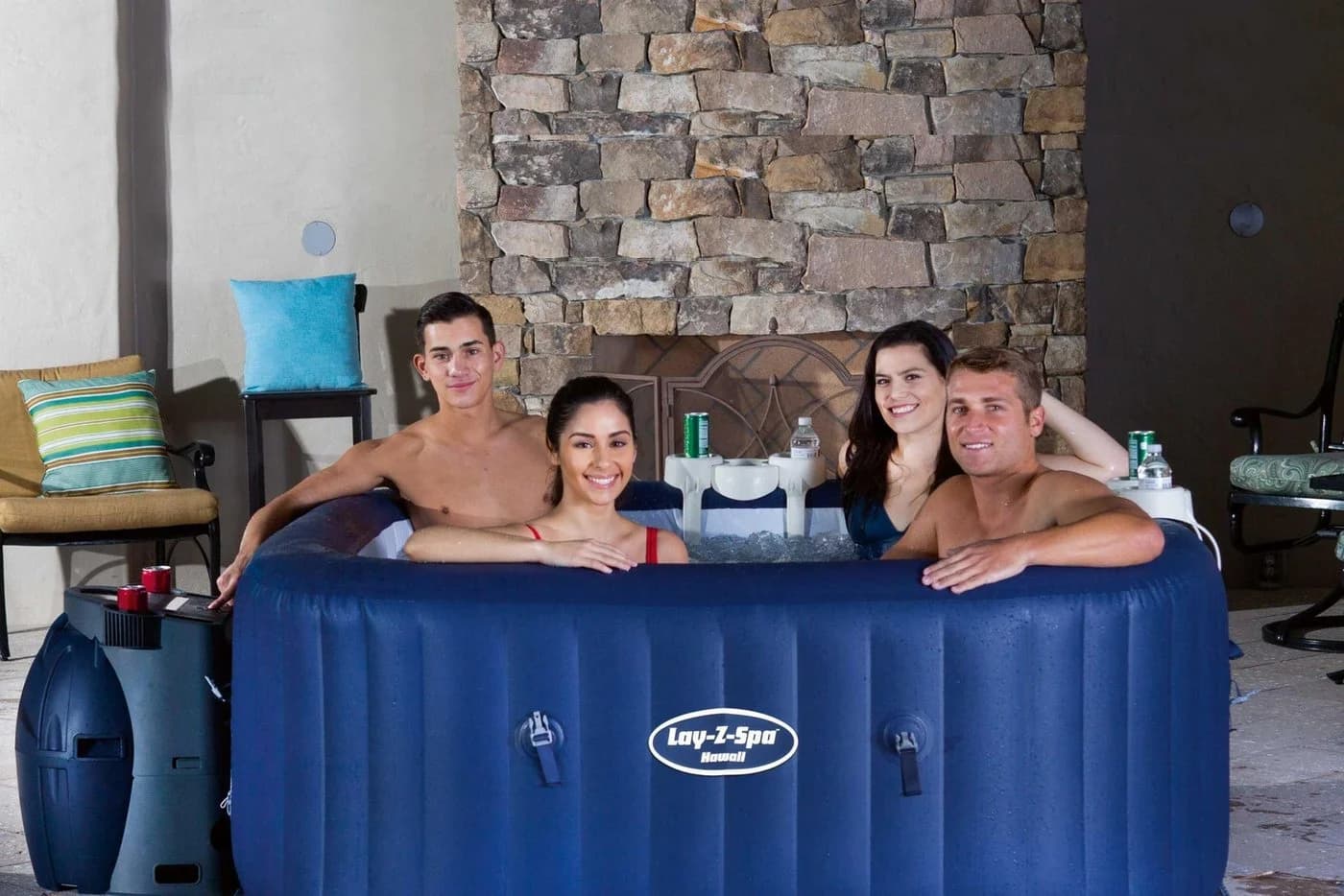 Bestway Whirlpoolsitz Lay-Z-Spa Getränkehalter Beige