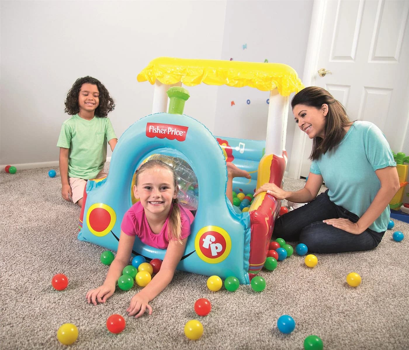 Bestway Aufblasbares Bällebad Fisher-Price Dampflok mit Hupe - Bild 3