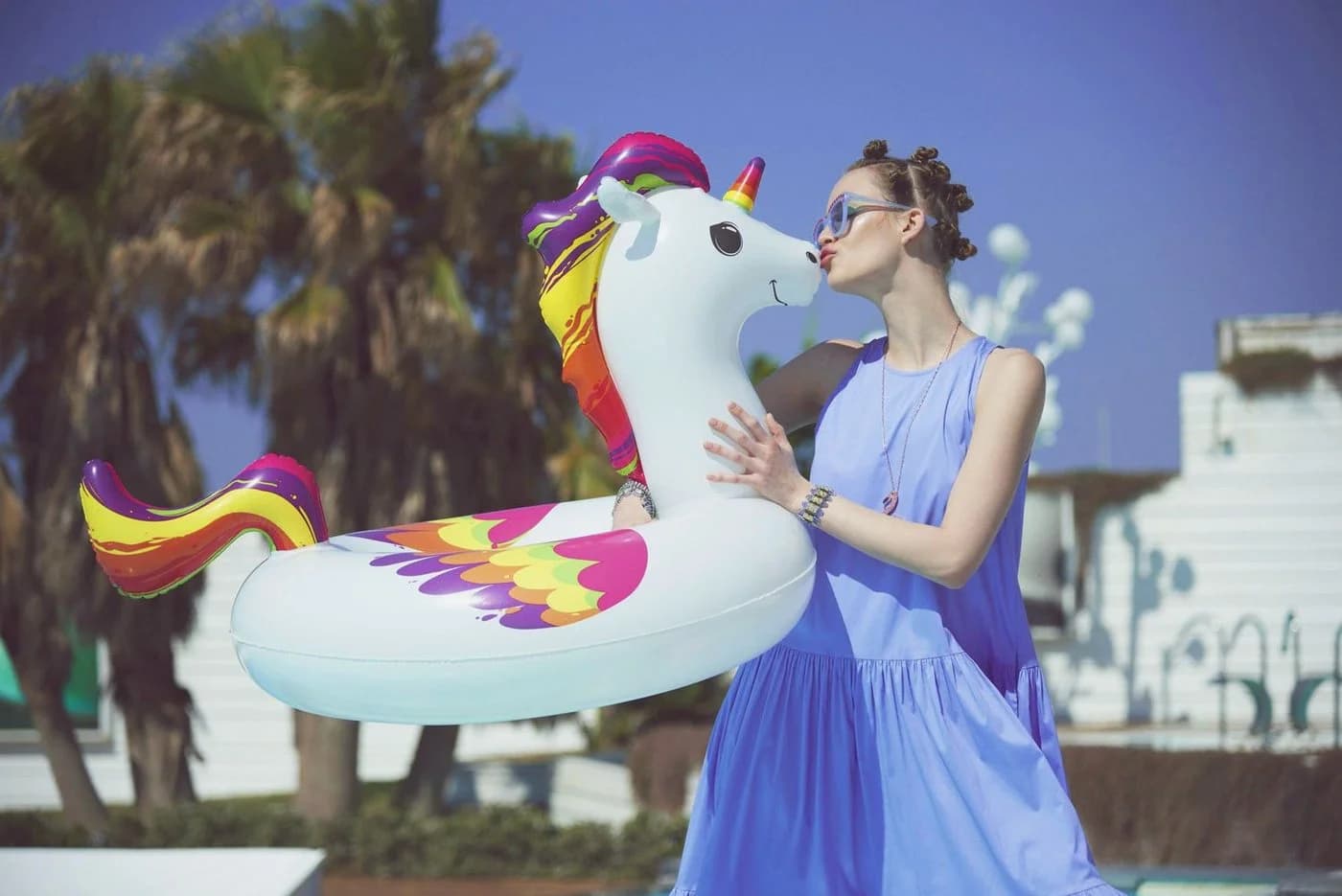 Bestway Schwimmring Fantasy Unicorn Bunt Aufblasbar