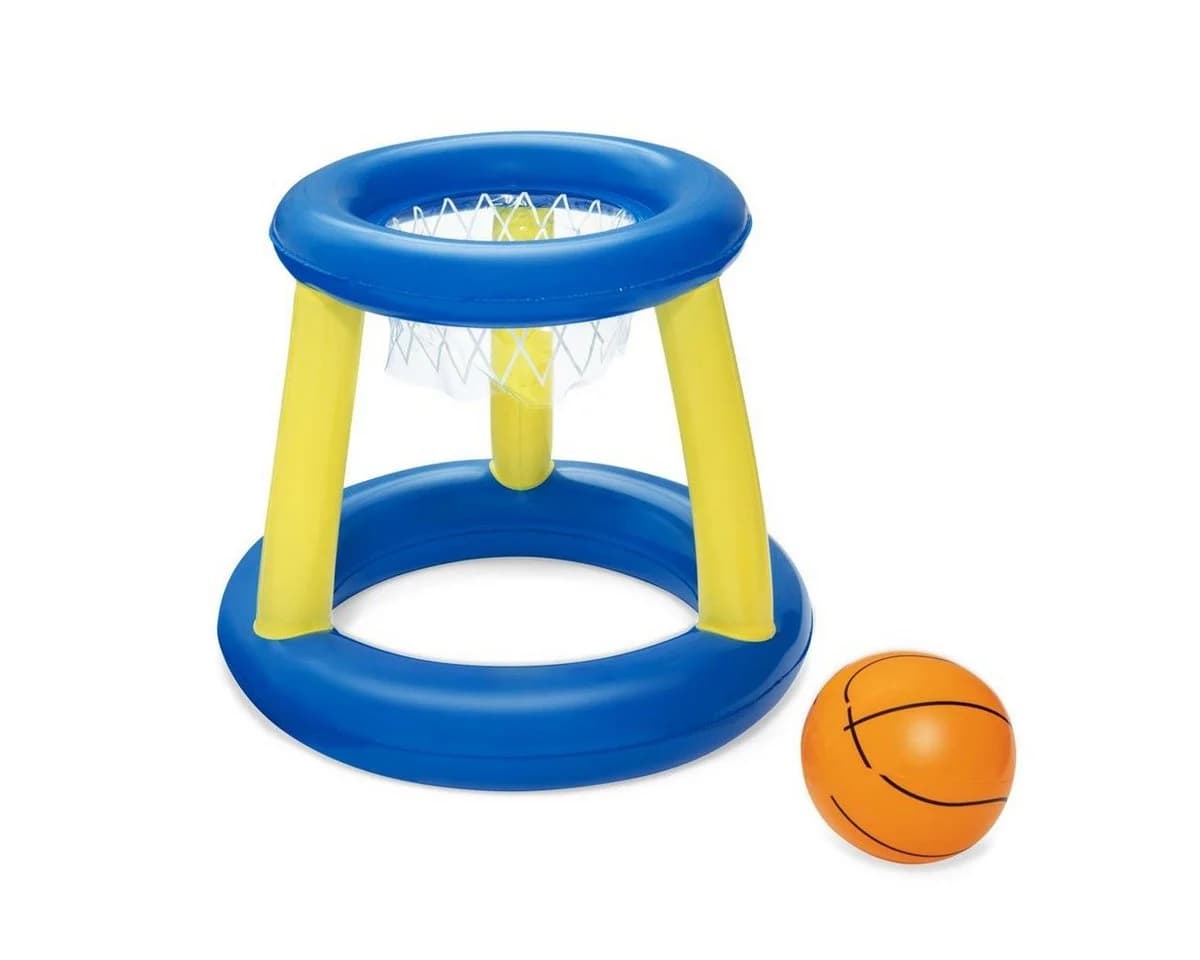 Bestway Splash 'N' Hoop Schwimmendes Basketball-Set Blau/Gelb