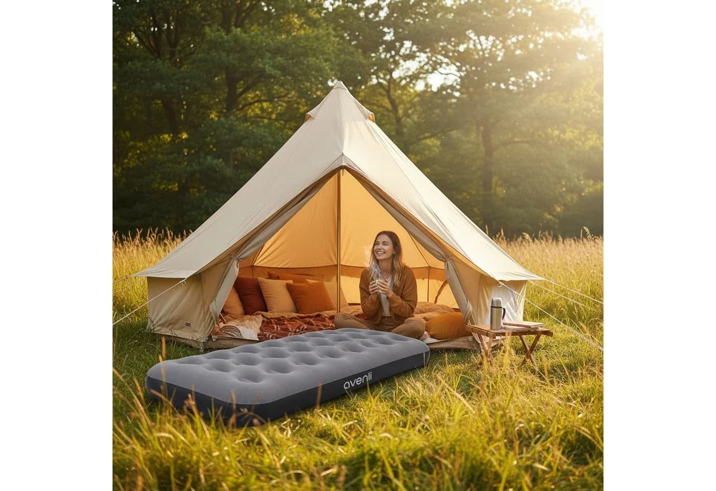 Avenli Luftbett Grau 191x73x22cm Camping