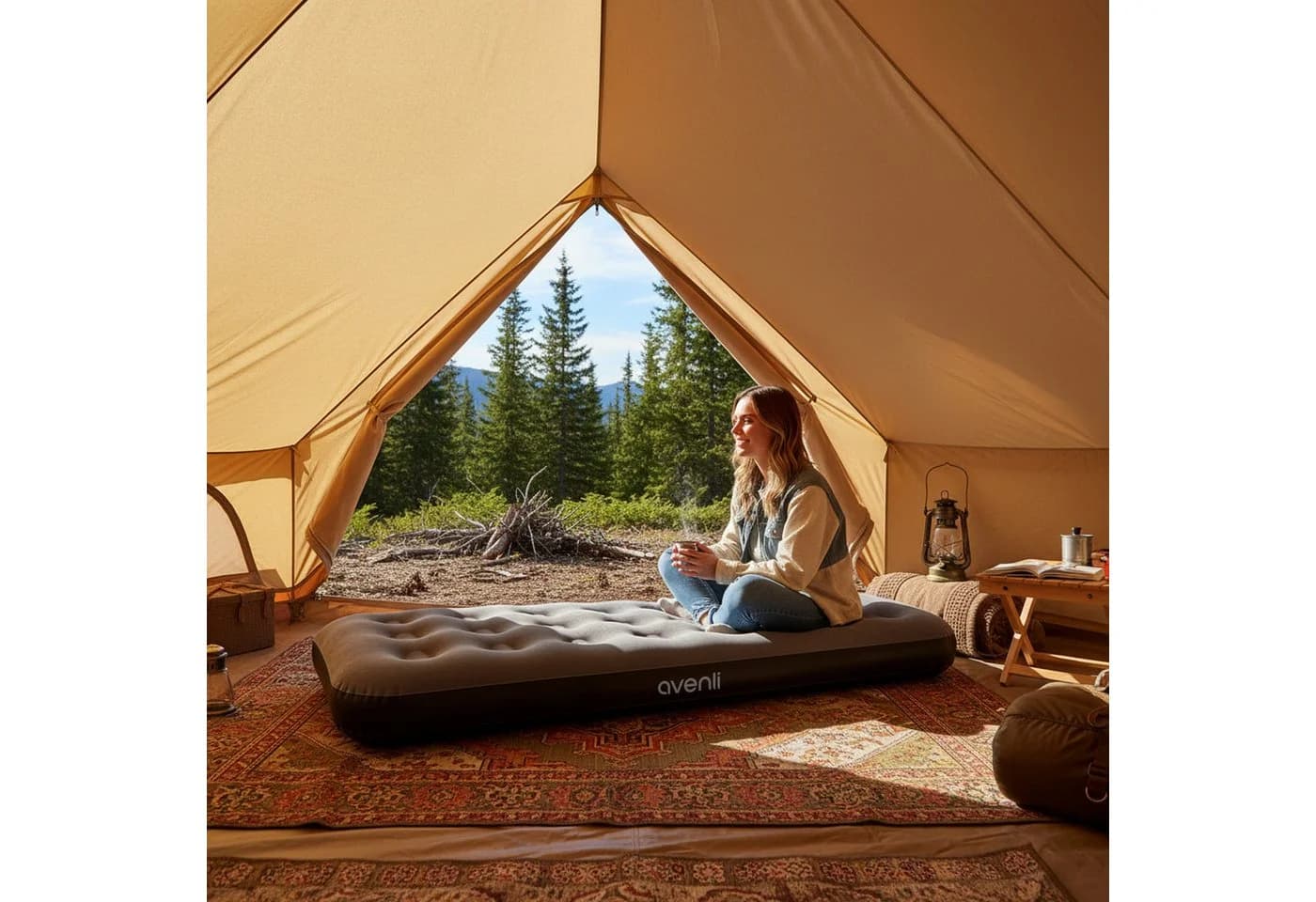 Avenli Luftbett Grau 191x73x22cm Camping - Bild 4