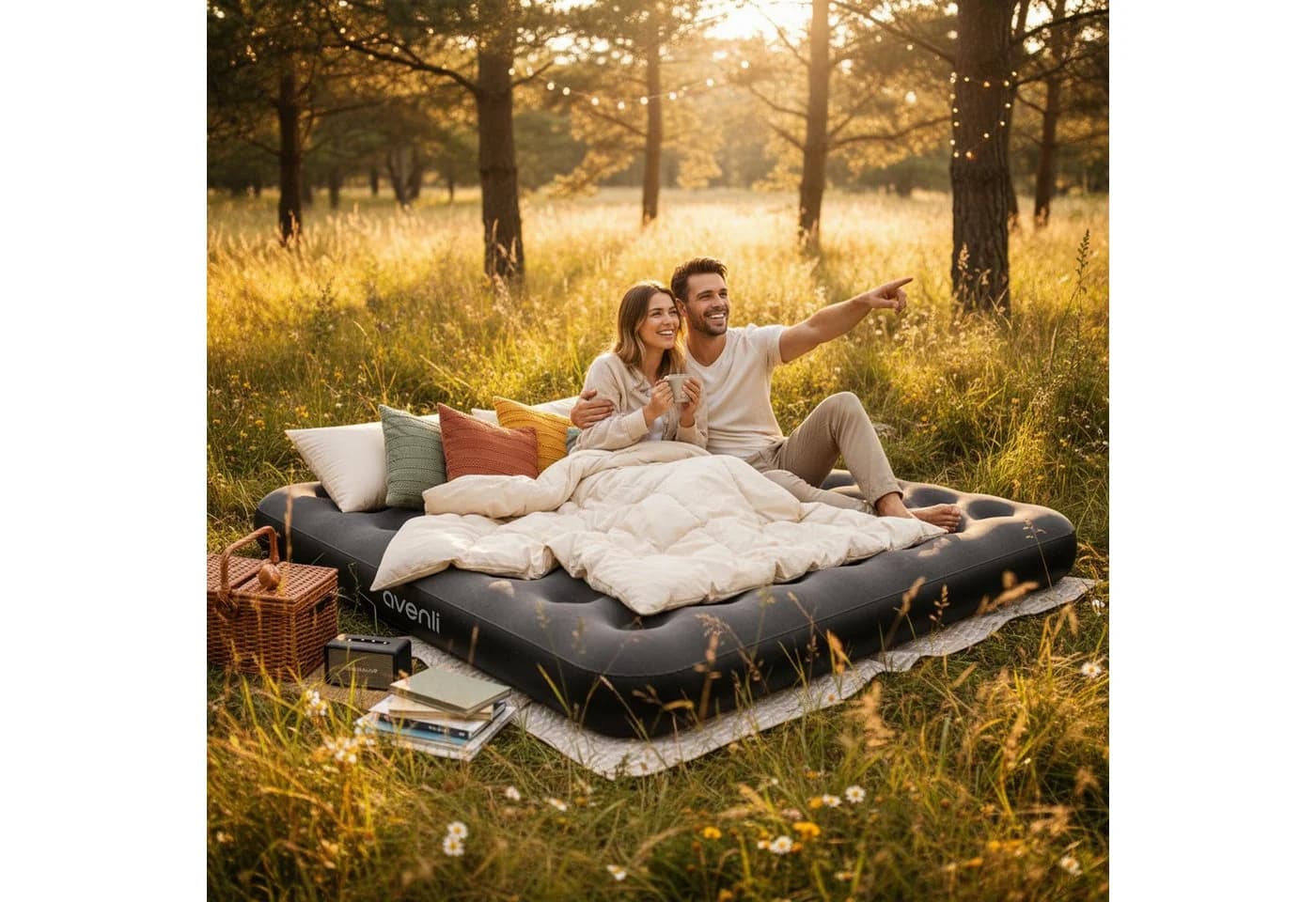 Avenli Luftbett King-Size Grau/Schwarz für 2-3 Personen - Bild 4