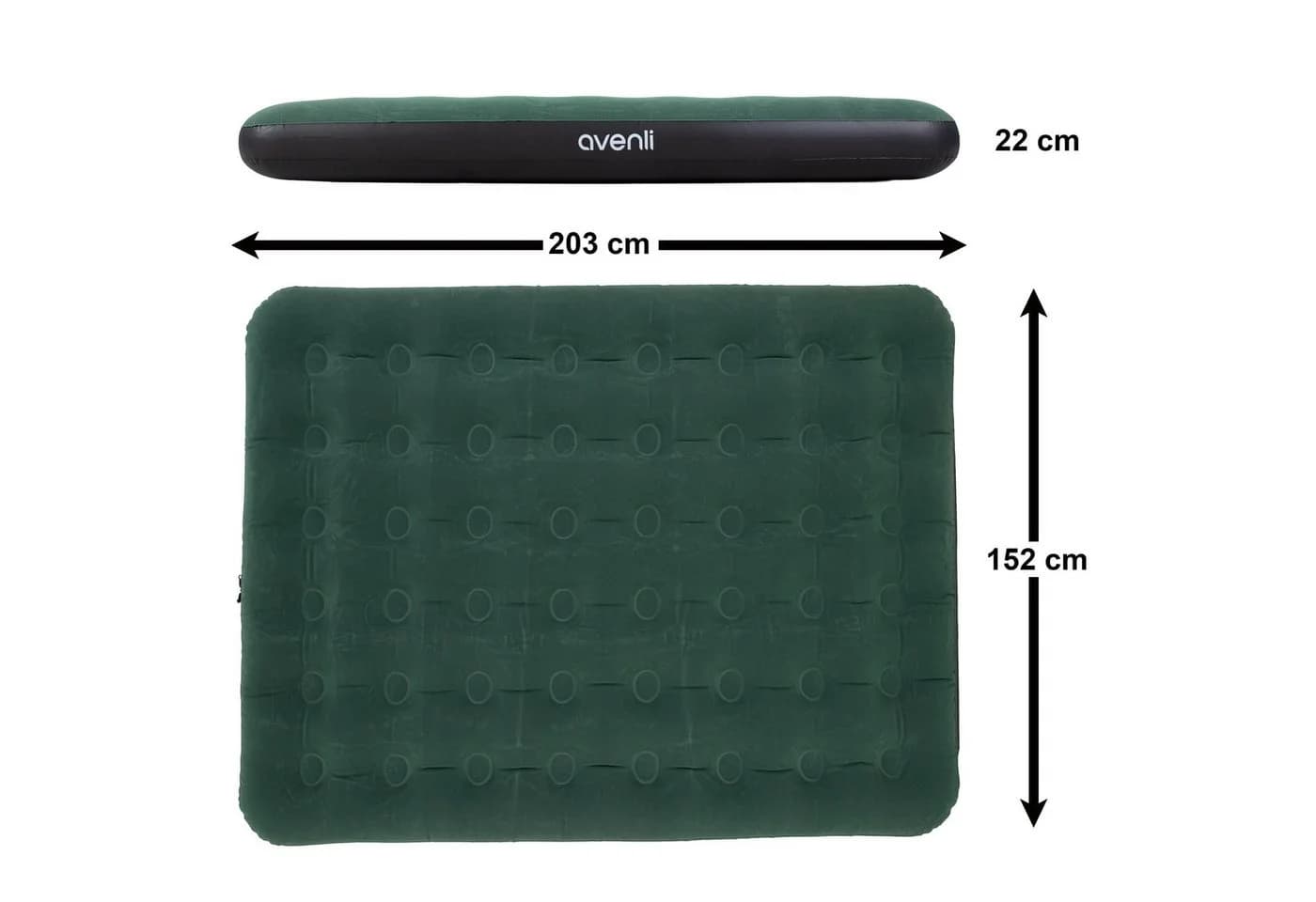 Avenli Luftbett Queen-Size grün/schwarz für 2 Personen - Bild 5