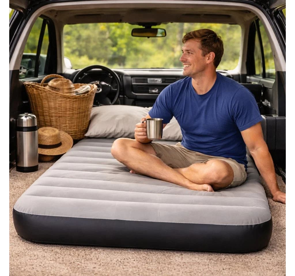 Avenli Luftbett Twin-Size Grau Schwarz Beflockt - Bild 4