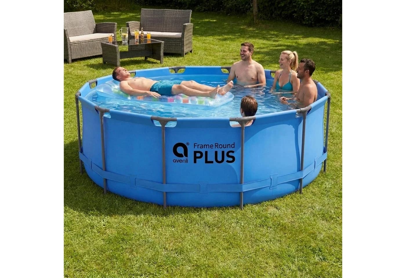 Avenli Frame Plus Pool 366x100 cm Stahlrahmen blau - Bild 3