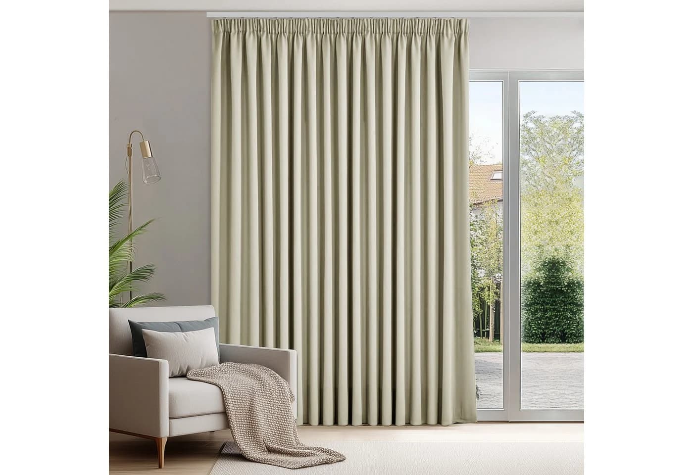 Deconovo Verdunkelungsvorhang Blickdicht Polyester 2 Stück - Bild 2