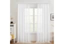 Deconovo Voile Gardinen mit Kräuselband Leinenoptik 2er Set Bild 1