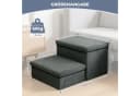 QUBEBU Haustiertreppe Grau 2-stufig Faltbar bis 60 kg Bild 1