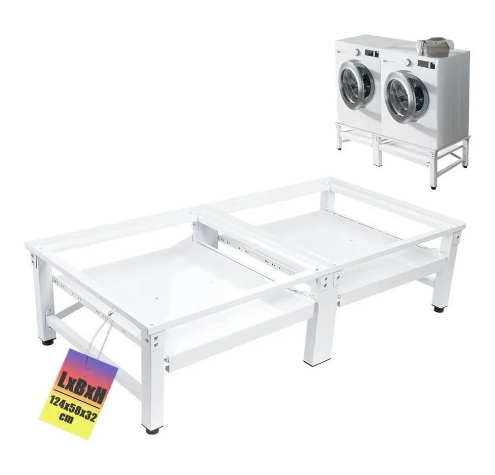 XERSEK Waschmaschinenuntergestell Stabil 32cm 2-Fach Ausziehablagen - Bild 2