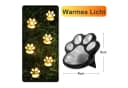VIVIHEYDAY Solar Bodenleuchte Pfotenabdruck Schwarz LED Bild 1