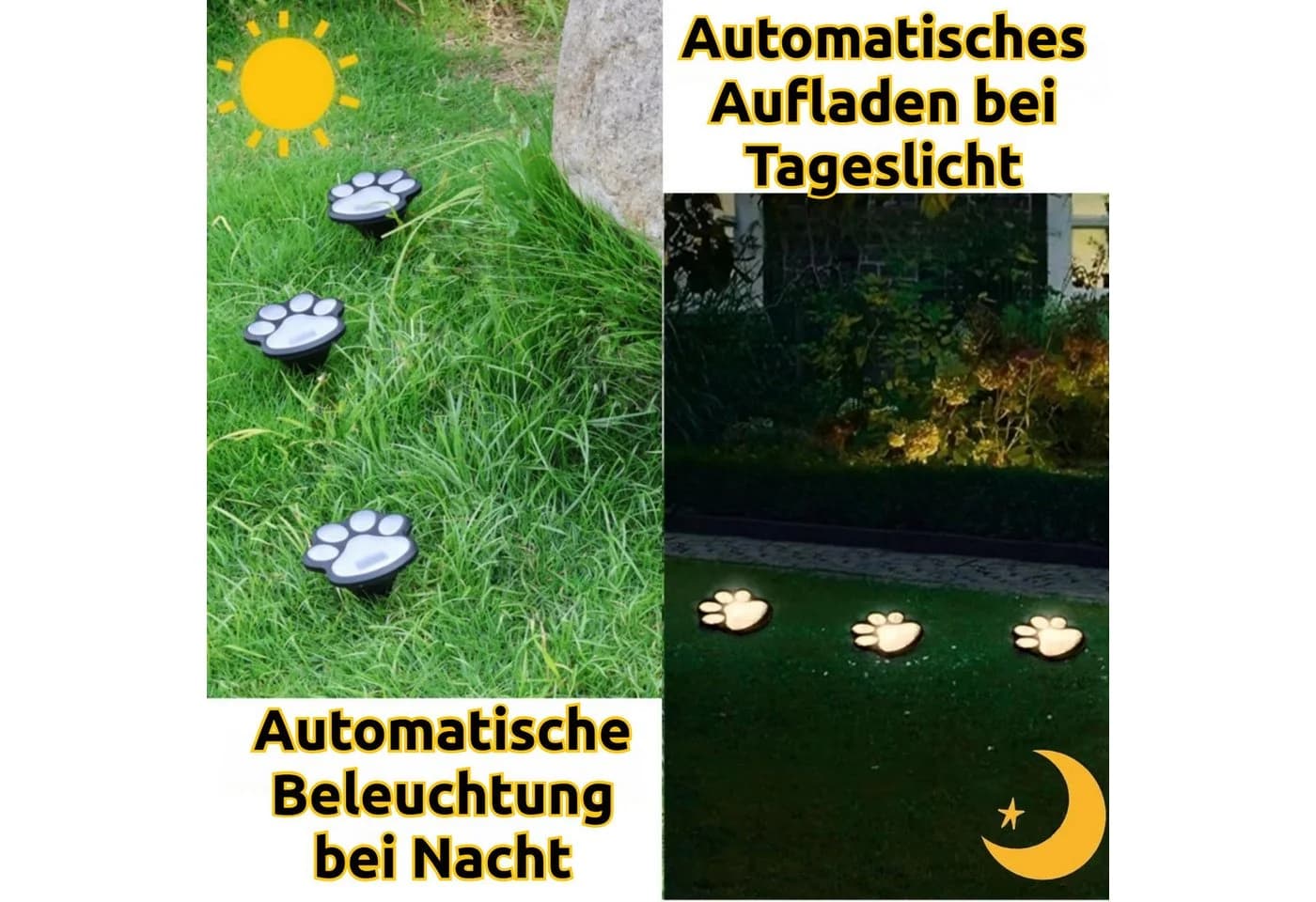 QUBEBU Solar-Gartenleuchte Katzenkrallen LED mit Dämmerungssensor - Bild 5
