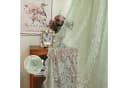 Sunicol Vorhang 2er Set Transparent mit Blumenstickerei Bild 1