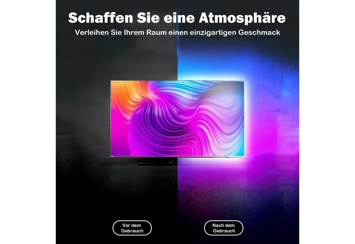 Lapalife RGB LED TV Hintergrundbeleuchtung mit Musik Sync & App-Steuerung - Bild 4