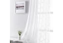 Sunicol Vorhang 2er Set Voile Gardinen Weiß Bestickt mit Ösen Bild 4