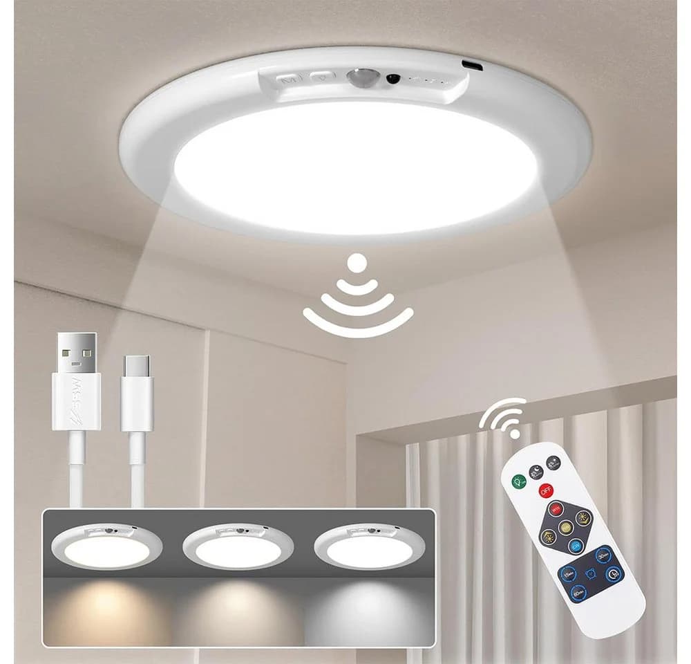 Lapalife LED Deckenleuchte Akku Magnetisch Dimmbar mit Bewegungsmelder - Bild 2
