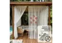 Sunicol Floraler Outdoor Vorhang Moskitonetz mit Tunnelzug Bild 3