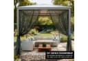 Sunicol Floraler Outdoor Vorhang Moskitonetz mit Tunnelzug Schwarz Bild 5