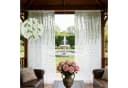 Sunicol Vorhang 2er Set Besticktes Rankenblatt Transparent Voile Weiß Bild 1