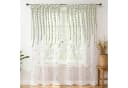 Sunicol Vorhang 2er Set Besticktes Rankenblatt Transparent Voile Weiß Bild 2