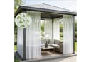 Sunicol Vorhang 2er Set Besticktes Rankenblatt Transparent Voile Weiß Bild 3