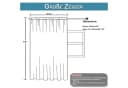 Lapalife Voile Gardine Weiß 254 cm Breit Kräuselband & Stabtasche Bild 1