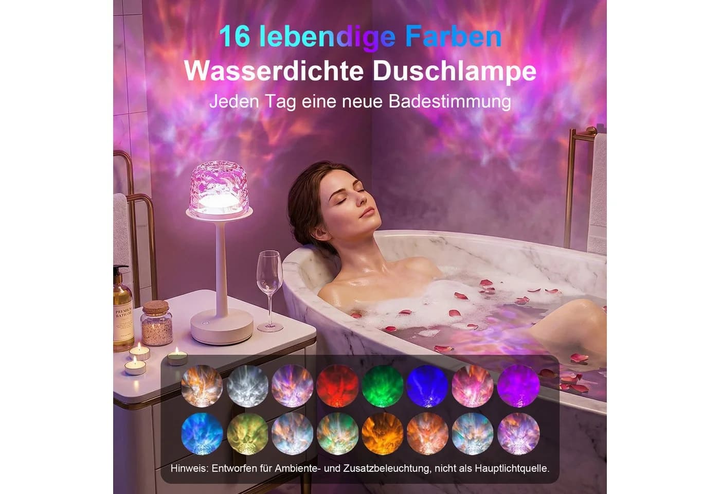 Lapalife Nachttischlampe Dimmbar mit 16 Farben und Fernbedienung