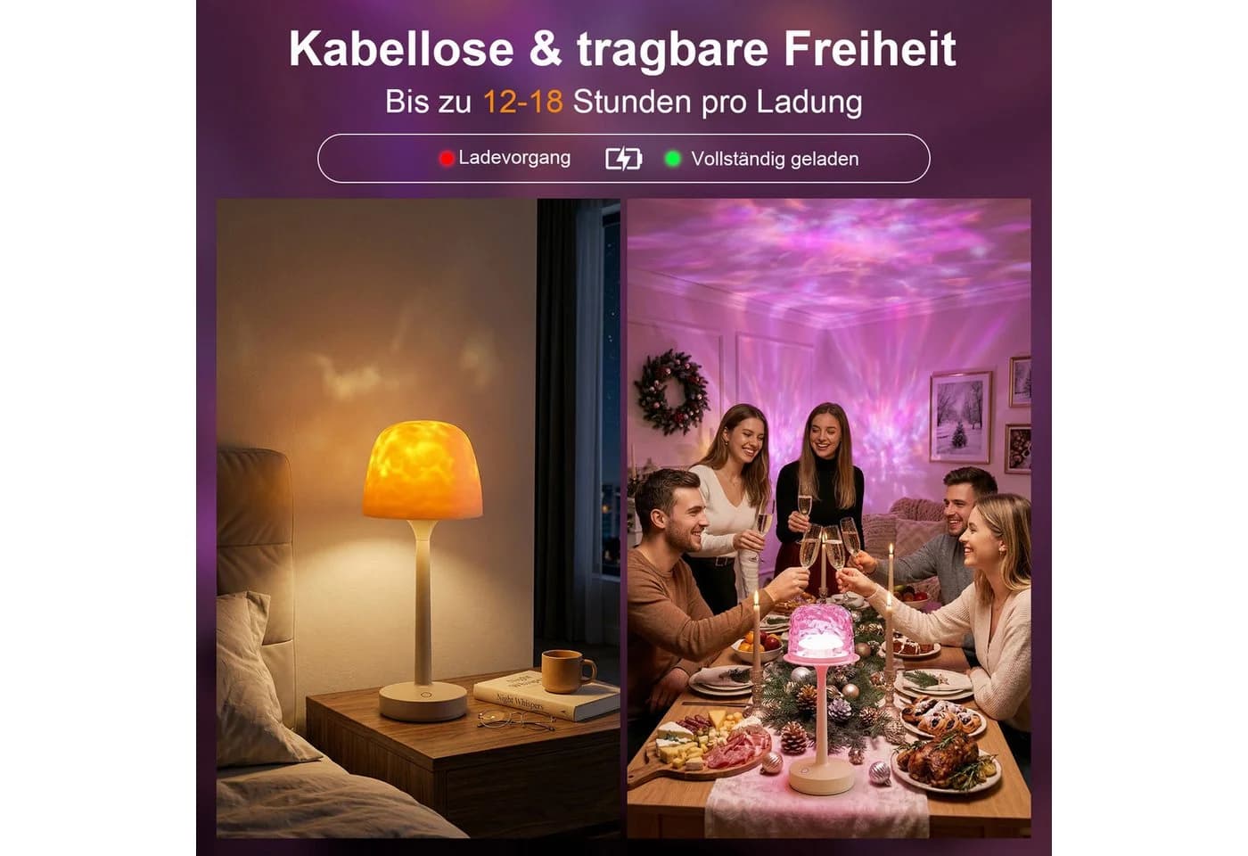 Lapalife Nachttischlampe Dimmbar mit 16 Farben und Fernbedienung - Bild 4