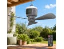 Rosnek Deckenventilator Grau mit Licht & 12000mAh Akku Bild 2