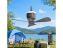 Rosnek Deckenventilator mit LED-Beleuchtung Grau Tragbar Fernbedienung Bild 2