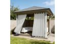 Lapalife Outdoorvorhang Verdunkelnd Wasserdicht Grau-Weiß Bild 2